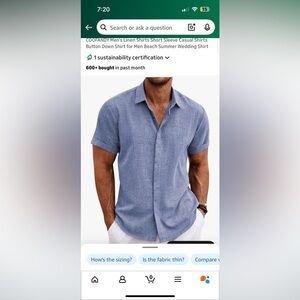 Men's Blue Shirt Brand New